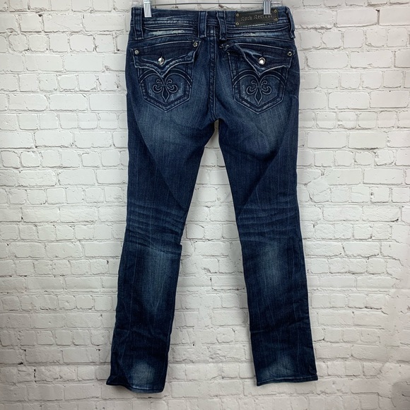 Rock Revival Sasha Straight Leg Jeans 👖 Size 27 - Picture 3 of 6